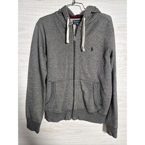 Polo Ralph Lauren men's cotton-blend fleece full-zip hoodie in gray heather Sz S